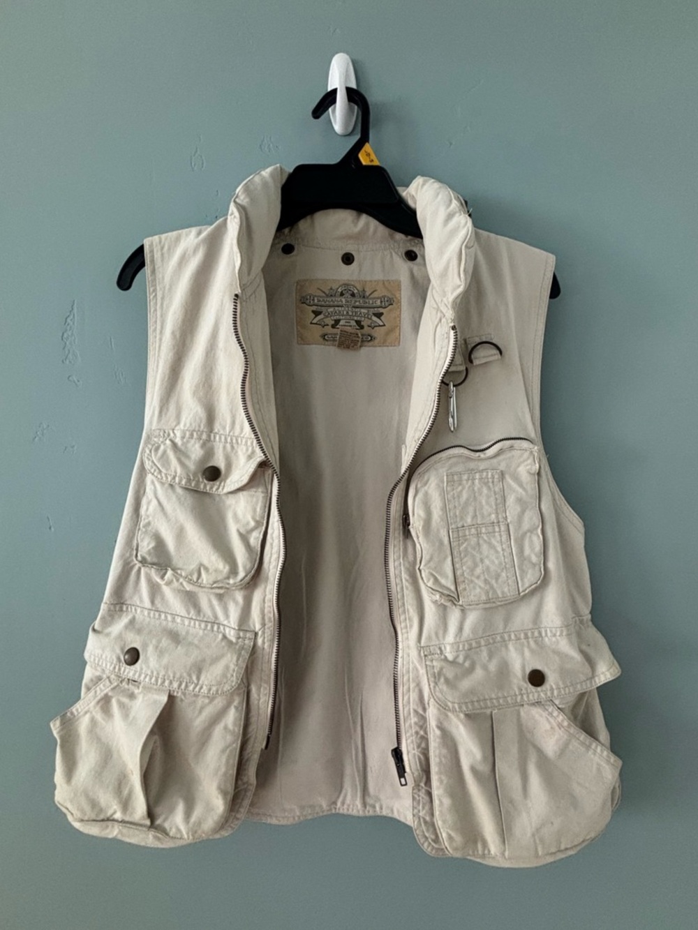 Vintage Banana Republic Safari Vest with hoodie-XS